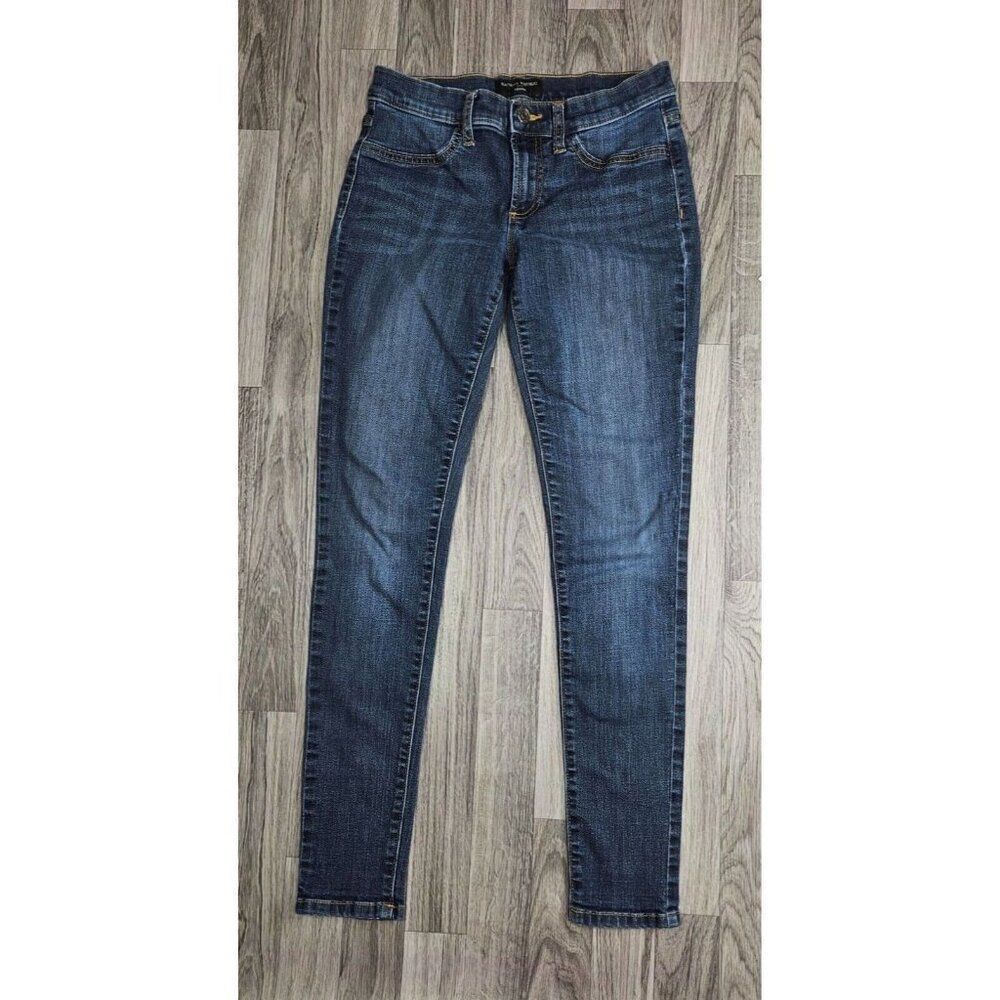 (3/$35) Banana Republic Size 27 / 4 Whiskered Skinny Denim Blue Jeans Jeggings